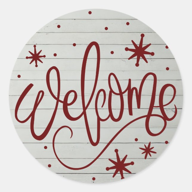 Welcome Holiday Round Sticker (Front)