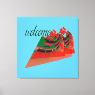 welcome homage , celebrate hosting , venerati canvas print