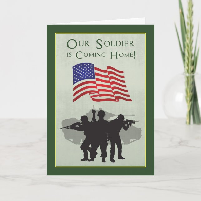 Welcome Home a Soldier by Announcing Their Return Announcement (Front)