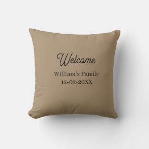 Welcome home add family name house inauguration  cushion