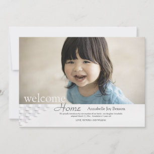 Welcome Home Adoption Photo Announcement