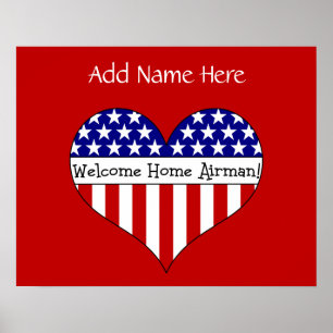 Welcome Home Airman! (Customisable Name) Poster