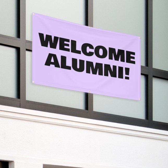 Welcome Home Alumni Banner (Outside Building)