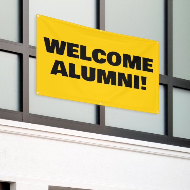 Welcome Home Alumni Banner (Outside Building)