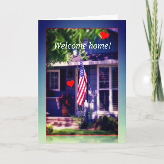 Welcome Home and Thank You Military Greeting Card (Front)