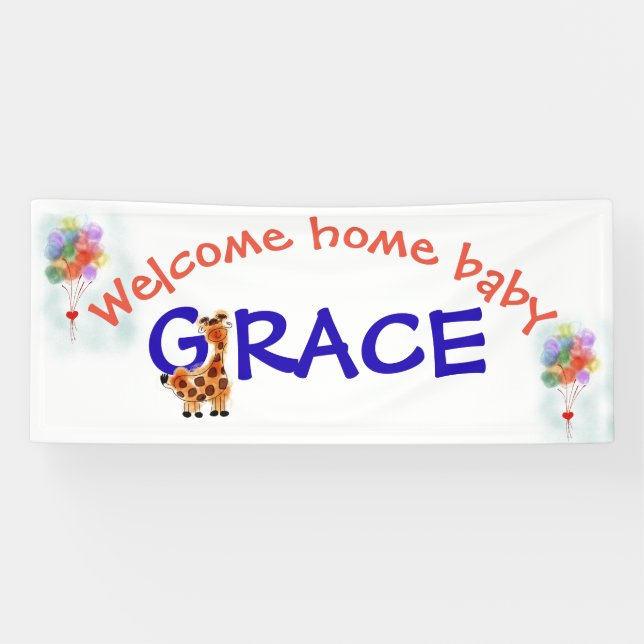 Welcome home baby banner (Horizontal)