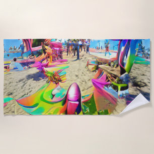Welcome Home Beach Balloons Family Towel
