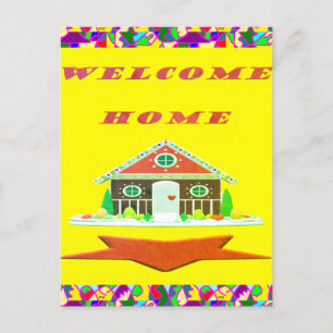 WELCOME HOME CAKE DESIGN POSTCARD