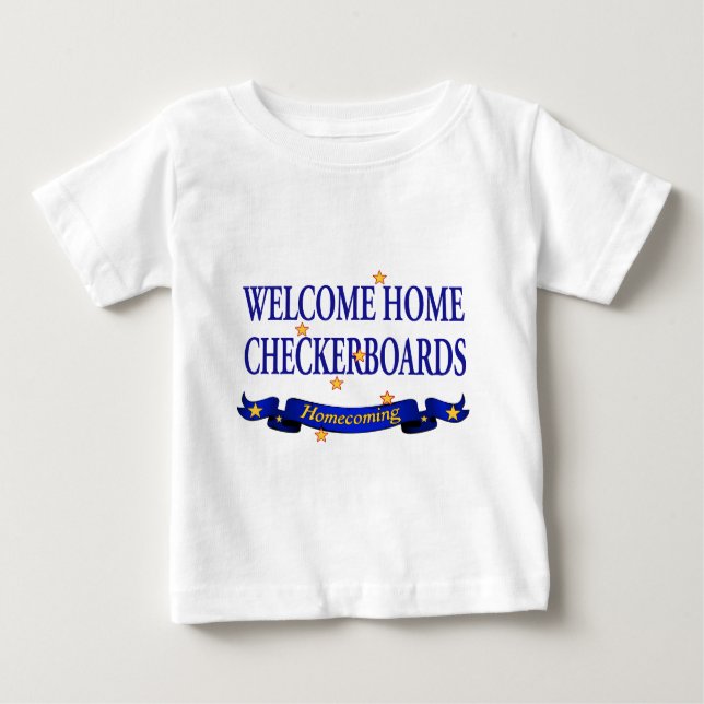 Welcome Home Checkerboards Baby T-Shirt (Front)