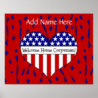 Welcome Home Corpsman! (Customisable Name) Poster