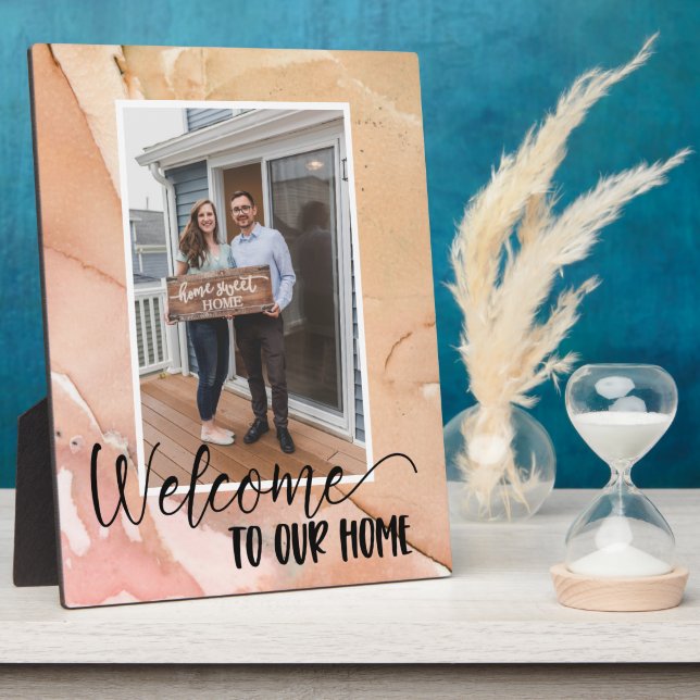 Welcome Home Custom Photo Plaque (Side)