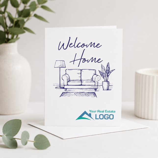 Welcome Home Custom Real Estate Card (Real Estate Thank You Card)