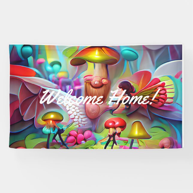 Welcome Home custom Vinyl Banner 3' x 5' Banner (Horizontal)