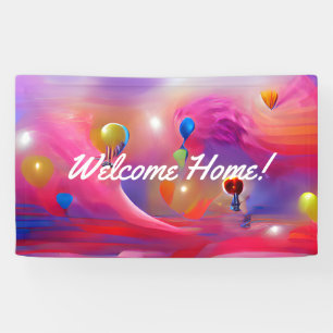 Welcome Home custom Vinyl Banner 3' x 5' Banner
