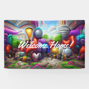 Welcome Home custom Vinyl Banner 3' x 5' Banner