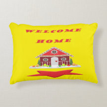 WELCOME HOME DESIGN BRIGHT RED AND HAPPY  
