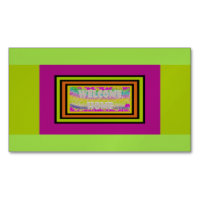 welcome home design purple green red bordered