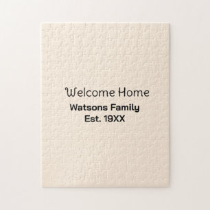Welcome home family name est. Year guest house Jigsaw Puzzle