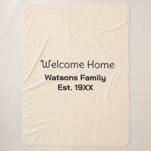 Welcome home family name est. Year guest house Sherpa Blanket
