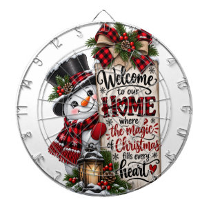 Welcome Home for Christmas Dartboard