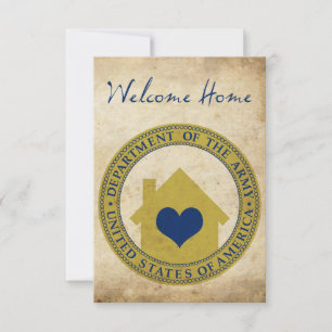 welcome home from the army (heart seal) invitation