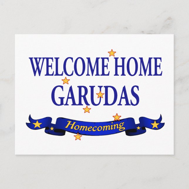 Welcome Home Garudas Postcard (Front)