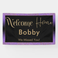 Welcome Home Gold Confetti, Purple & Black Ombre