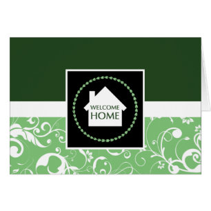 welcome home green damask