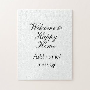 Welcome home lake beach house inauguration name jigsaw puzzle