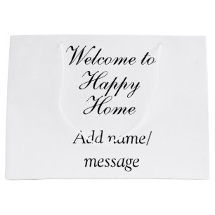 Welcome home lake beach house inauguration name  large gift bag
