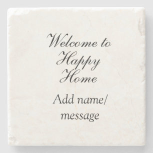 Welcome home lake beach house inauguration name  stone coaster