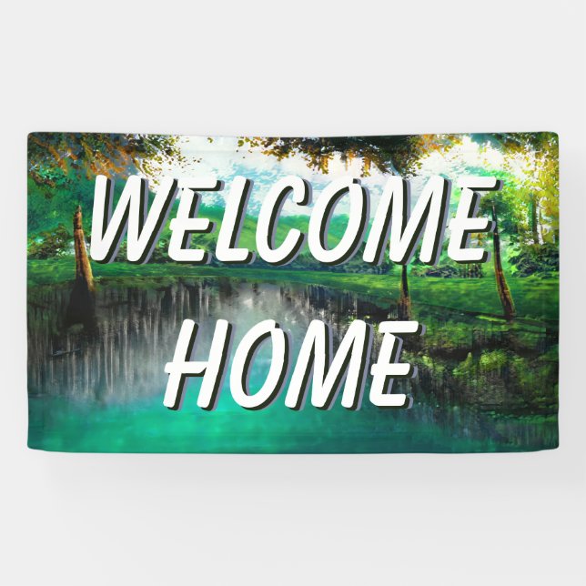 Welcome Home Landscape Water Banner (Horizontal)