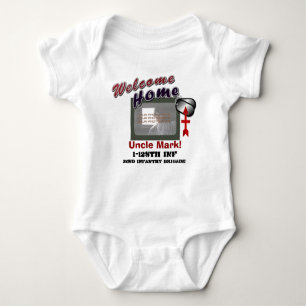 Welcome Home Military Custom Photo Baby Bodysuit