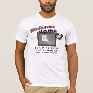Welcome Home Military Custom Photo Personalised T-Shirt