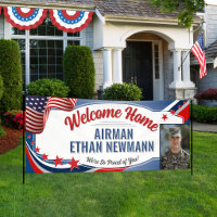 Welcome Home Military Photo Patriotic US Flag