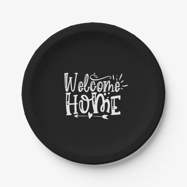 welcome home paper plate (Front)