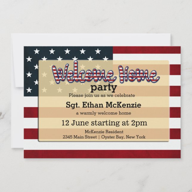 Welcome Home party Invitation (Front)