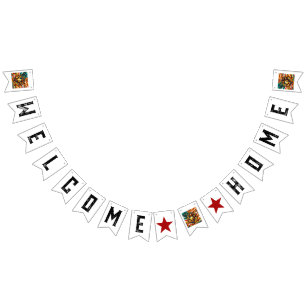 Welcome Home Patriotic USMC Customizable  Bunting
