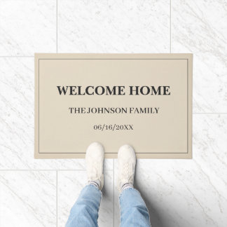 Welcome Home Personalised Doormat, Custom Outdoor  Doormat