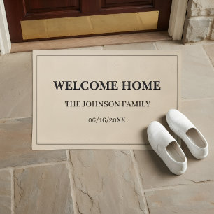 Welcome Home Personalised Doormat, Custom Outdoor Doormat