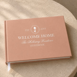 Welcome Home Personalised Family Residence Guest Book