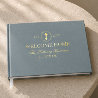 Welcome Home Personalised Family Residence Guest Book