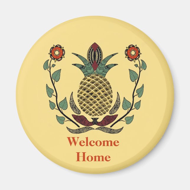 Welcome Home Pineapple Magnet (Front)