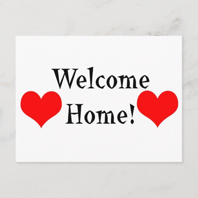 Welcome Home Postcard (Front)