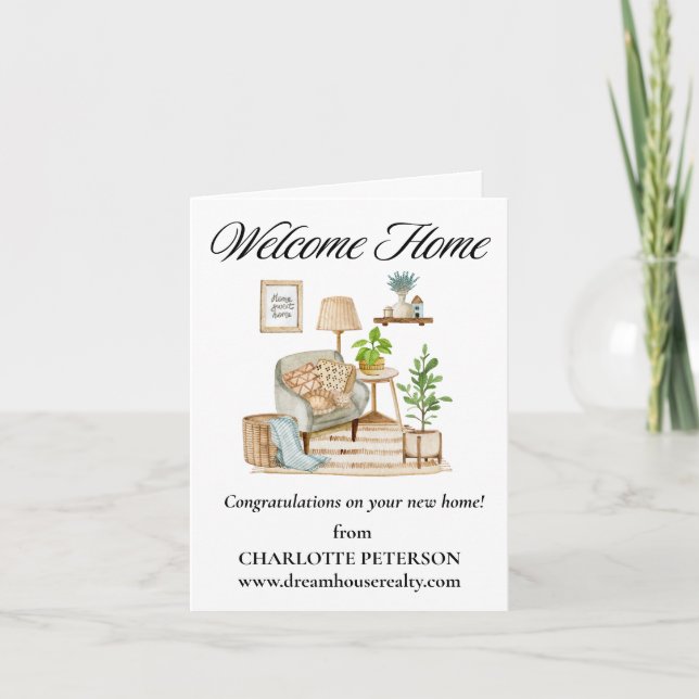 Welcome Home Real Estate Card (Front)