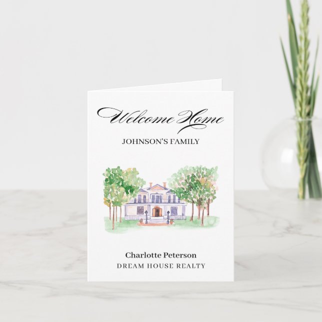 Welcome Home Real Estate Closing Card (Front)