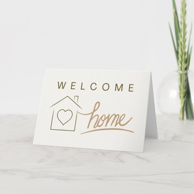 Welcome Home Realtor Client Minimalist Elegant Thank You Card (Front)