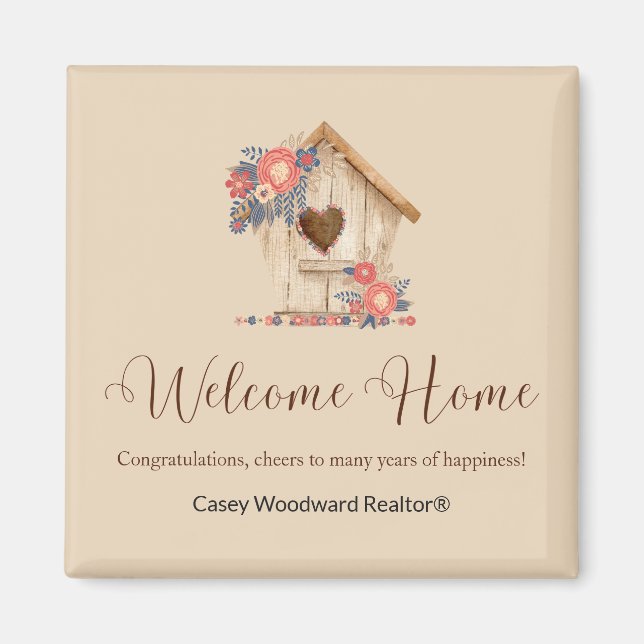 Welcome Home Realtor Congratulations Magnet (Front)