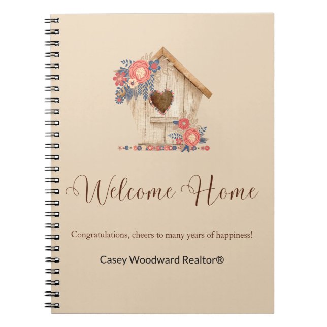 Welcome Home Realtor Congratulations Notebook (Front)