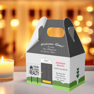 Welcome Home Realtor Logo New Home Large Gift Box